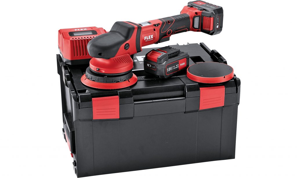 FLEX 18V Cordless Roto Random Orbit Polisher KIT With 2 X 5.0Ah Batteries & Rapid Charger